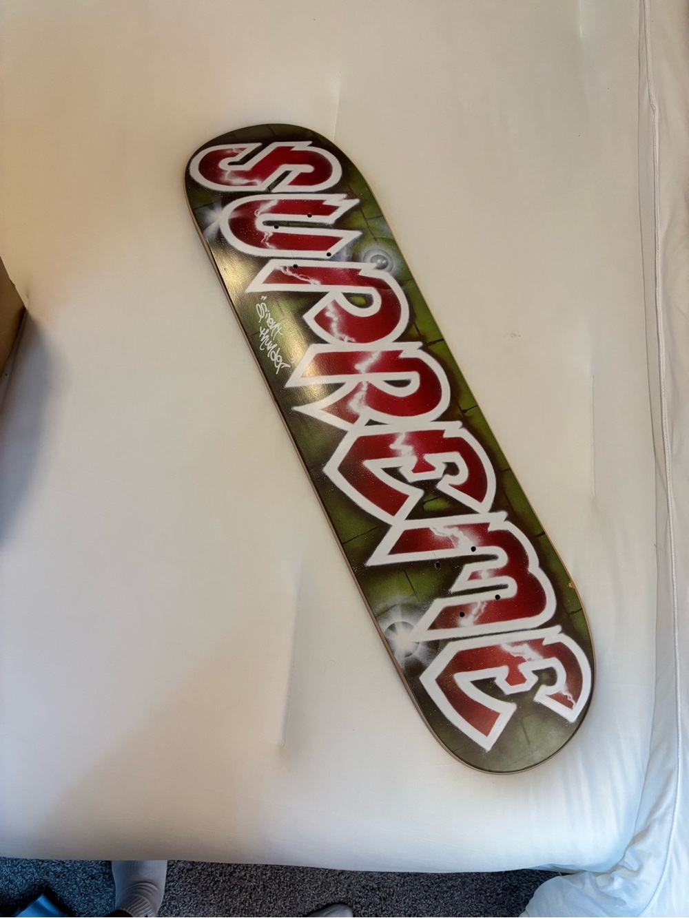 Supreme Green Deck with Red Graffiti Logo